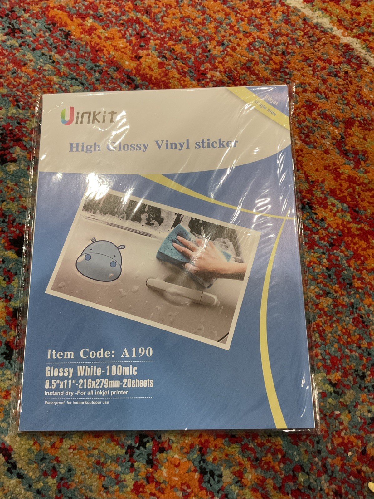 Uinkit 20 Sheets Premium Glossy Printable Vinyl Sticker Paper for Inkjet & Laser