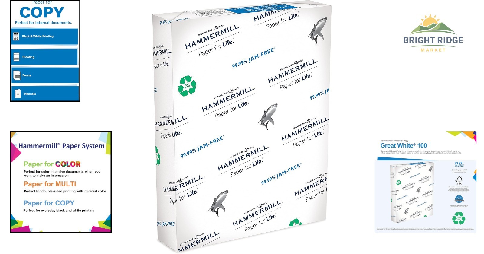 Everyday Use Printer Paper, 8.5 x 11 Size, 100% Recycled, Smooth White Finish