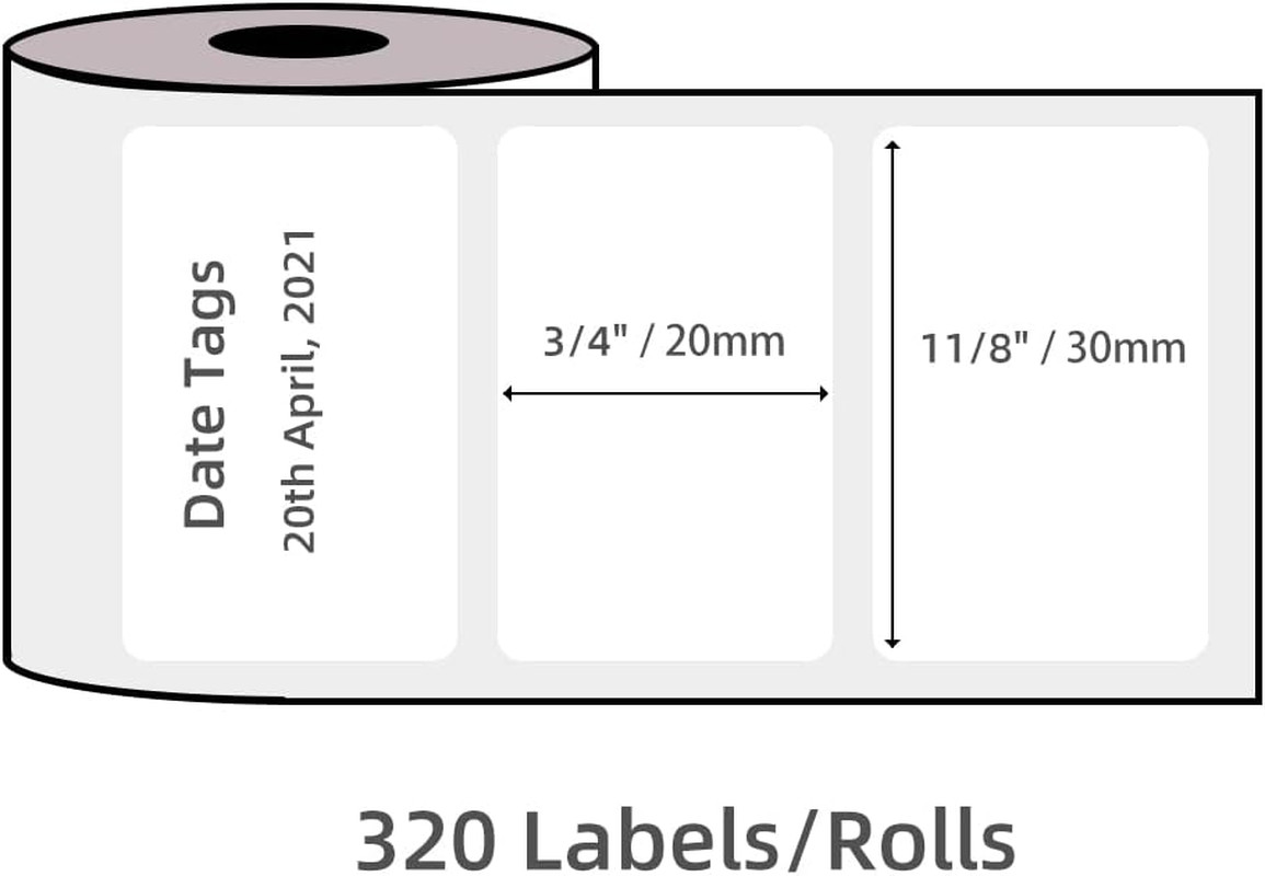 M110 Label Printer Paper, White Self-Adhesive Thermal Paper, Compatible with M11