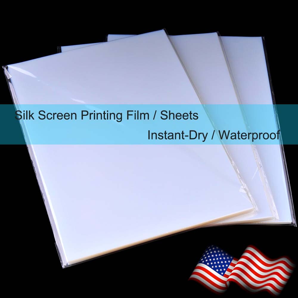 8.5×11，Waterproof Inkjet Screen Printing Transparent Film for EPSON，100 sheets