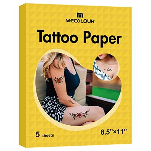 Printable Temporary Tattoo Paper 8.5″X11″ 5 Sets for Inkjet printer DIY Image