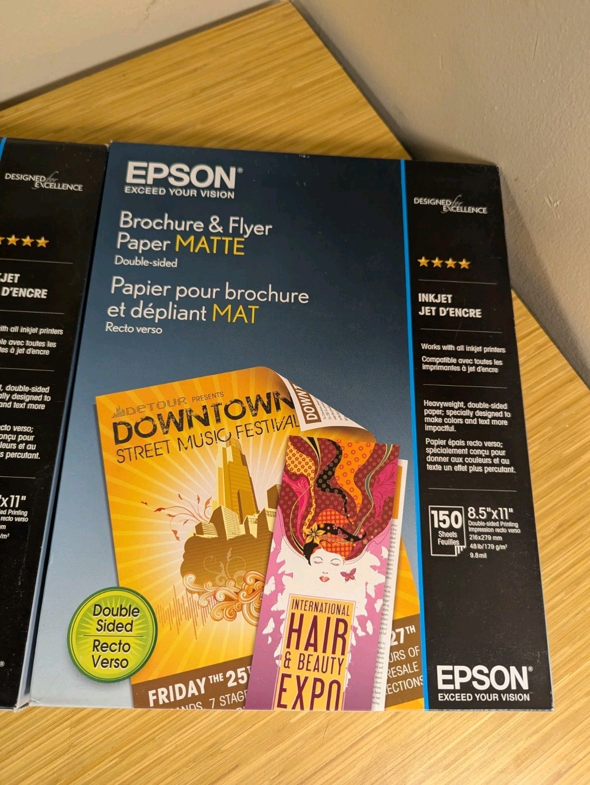 K 4 PACK EPSON Brochure and Flyer Paper Matte 8.5″ X 11″ 150 Sheets New