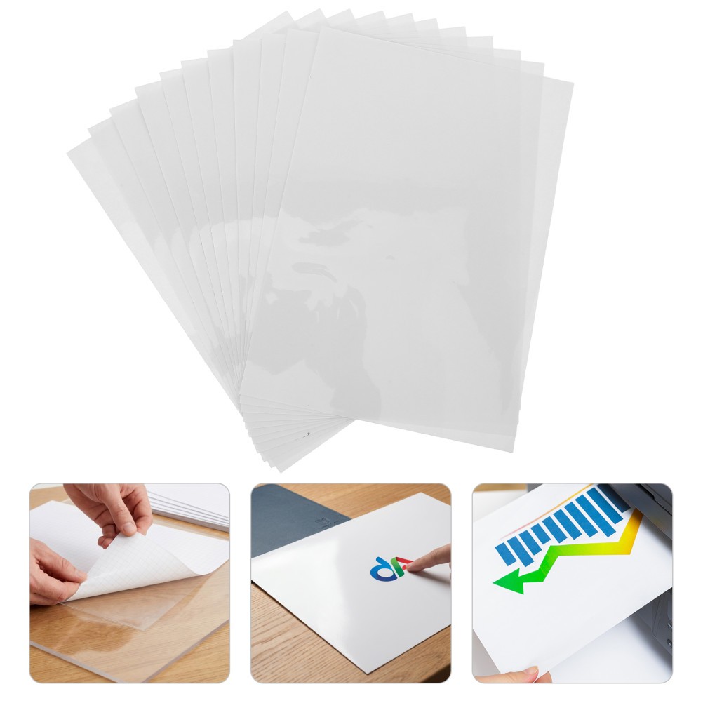 10 Pcs Printable Transparent Paper Clear Film for Inkjet Printer Transparency