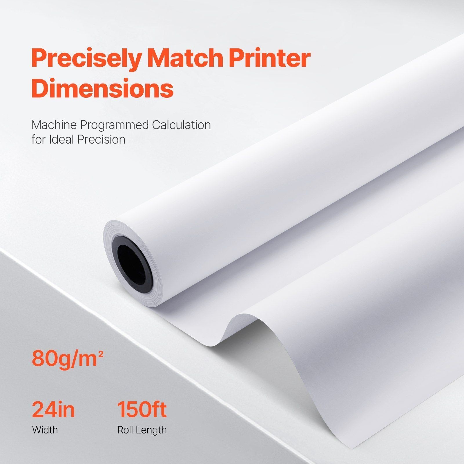 24″ x 150′ 36″ x 150′ Plotter Paper CAD Bond Roll for Wide Format Inkjet Printer