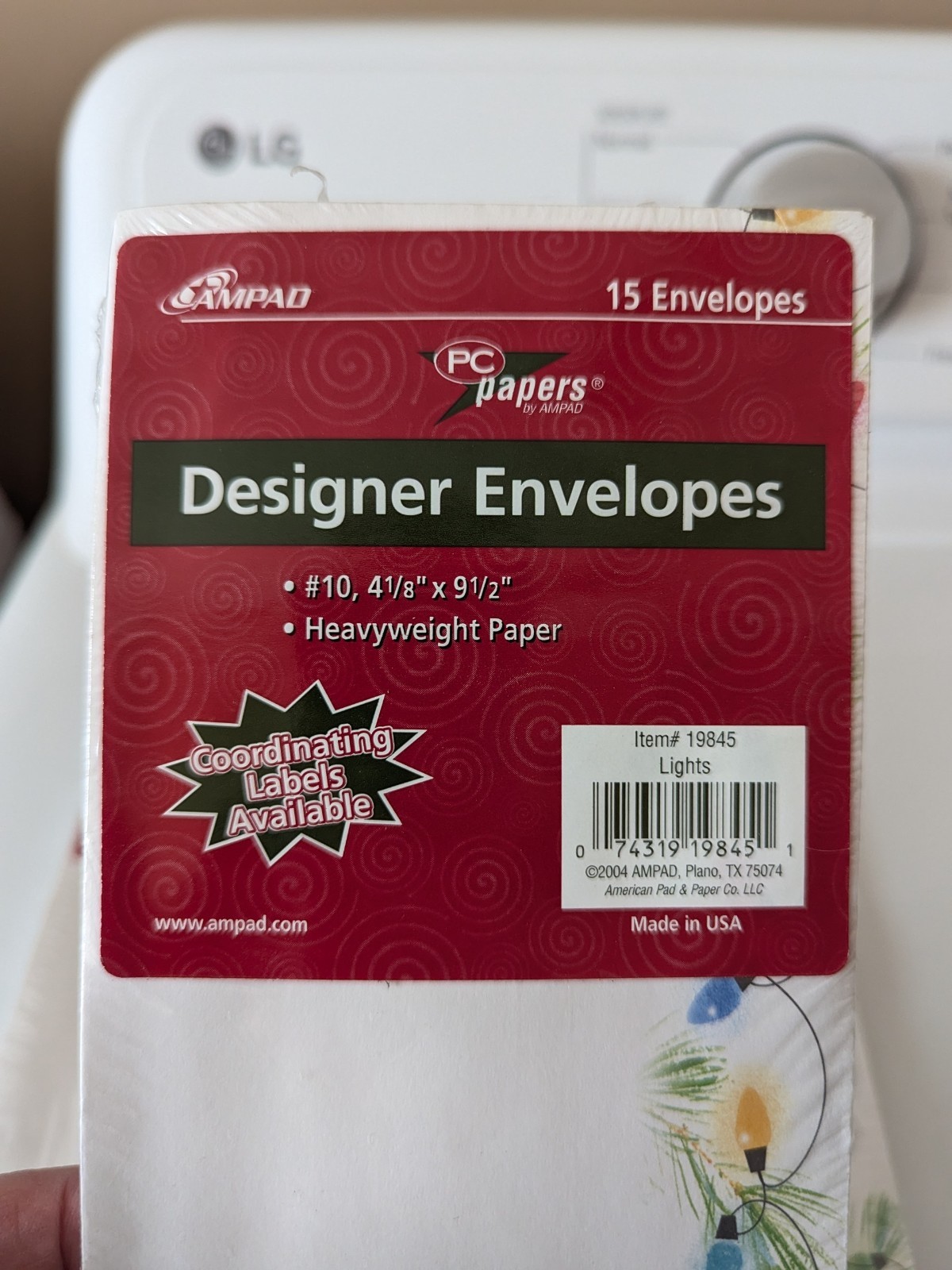 *Lot Of 3* Ampad Designer Envelopes 15 Count Lights Holiday (45 Total – 3 Packs)