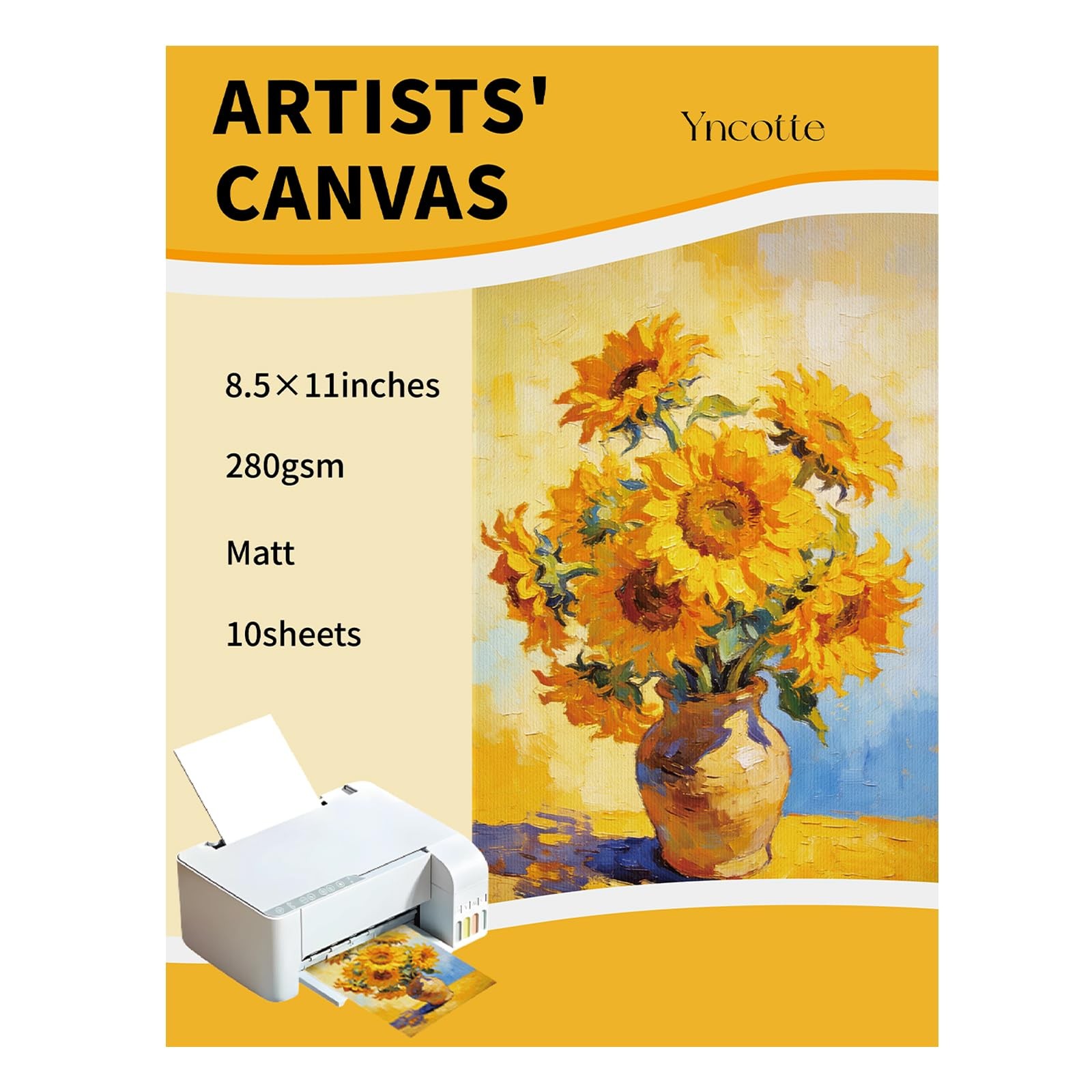 10 PCS Inkjet Printer Fabric Print Sheets Bright White 280gsm 8.5×11 Inch