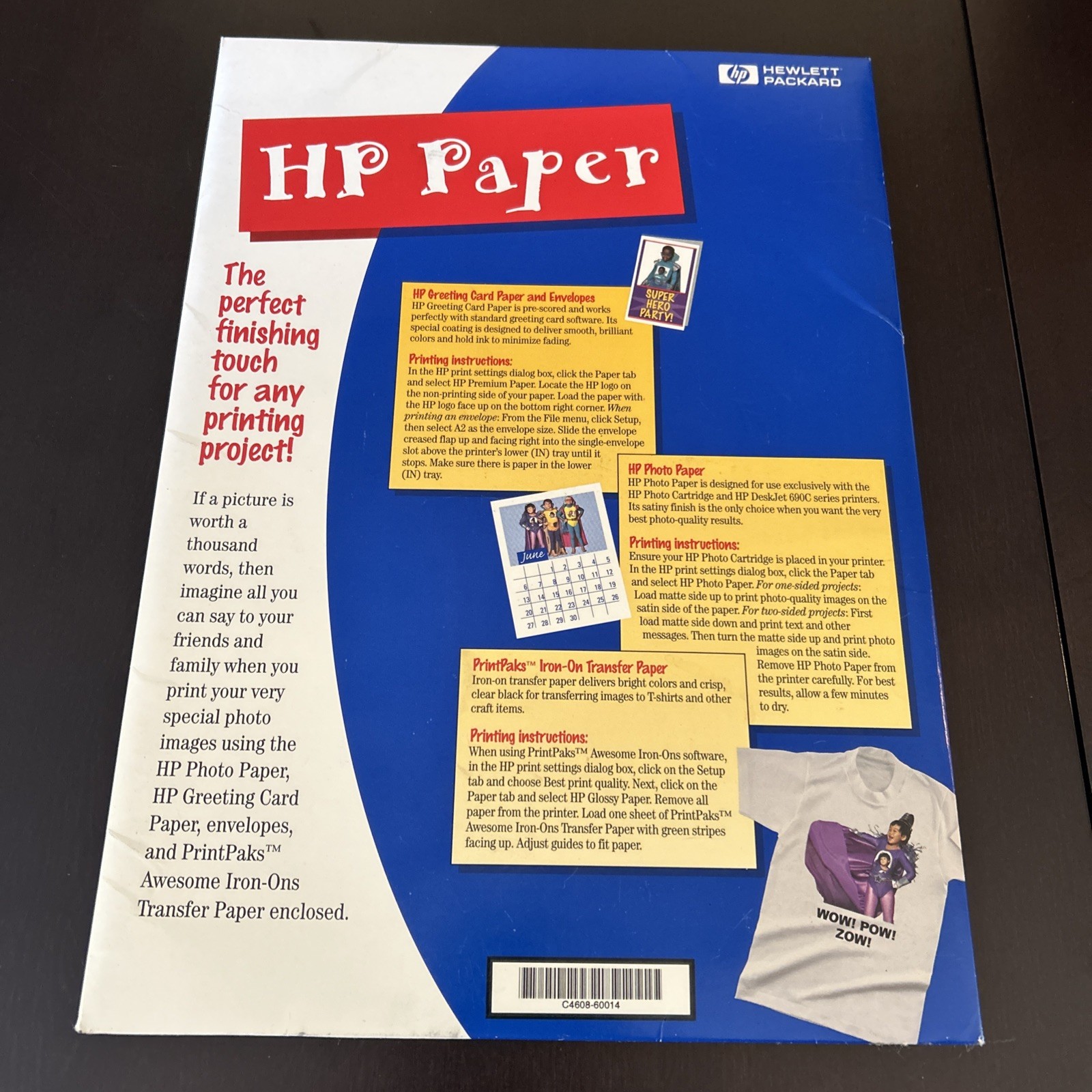 HEWLETT PACKARD Paper great touch for any project. Iron on project kids