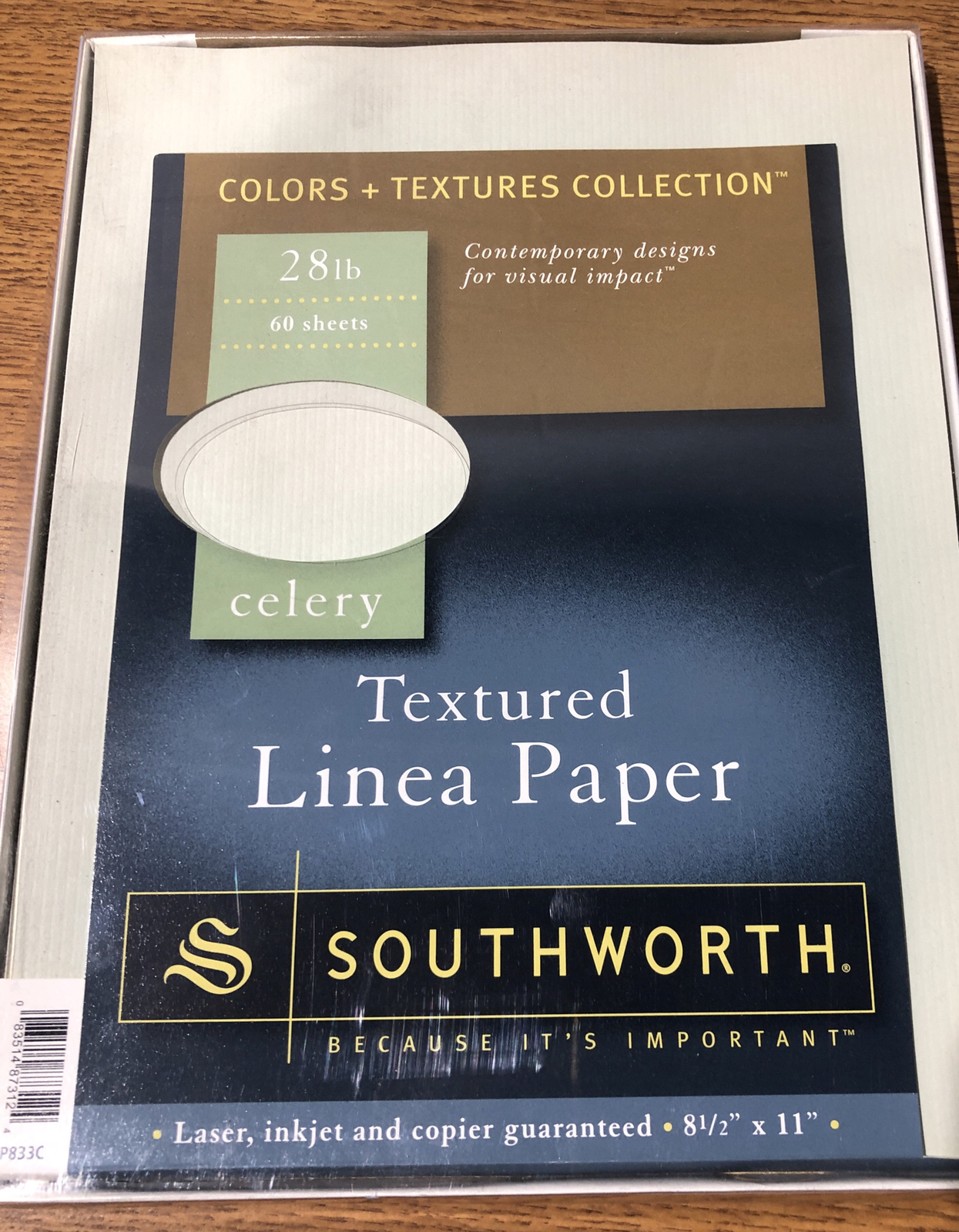 Southworth Textured Linea Paper +Textures Color – Celery 60 Sheets 8 1/2 x 11