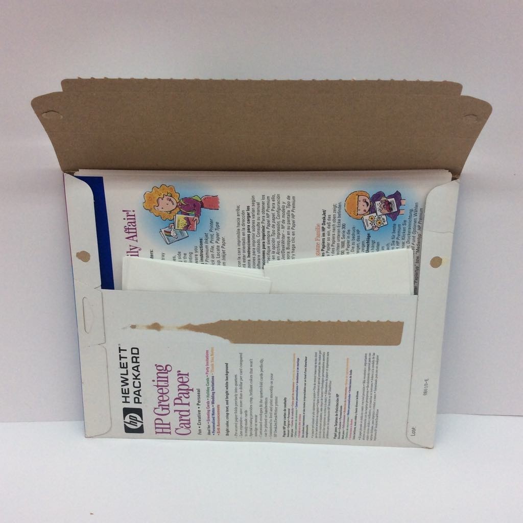 Hewlett Packard HP Greeting Card Paper Open Box Unused