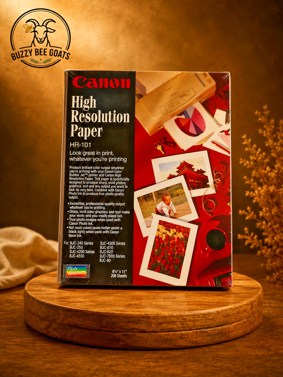 Canon HR-101 High Resolution Paper 8.5×11 200 Sheets Vintage Inkjet Photo Paper