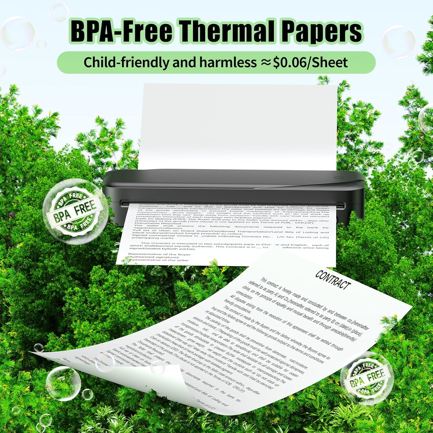 Phomemo A4 Thermal Paper, Printer Paper 8.26 x 11.69 Size, white