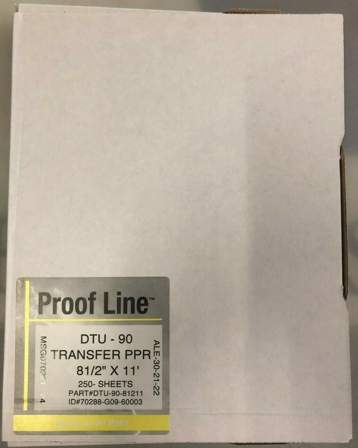 Dye sublimation Transfer Paper, 8.5″ x 11′, 250 sht for Epson F170, Proof Line