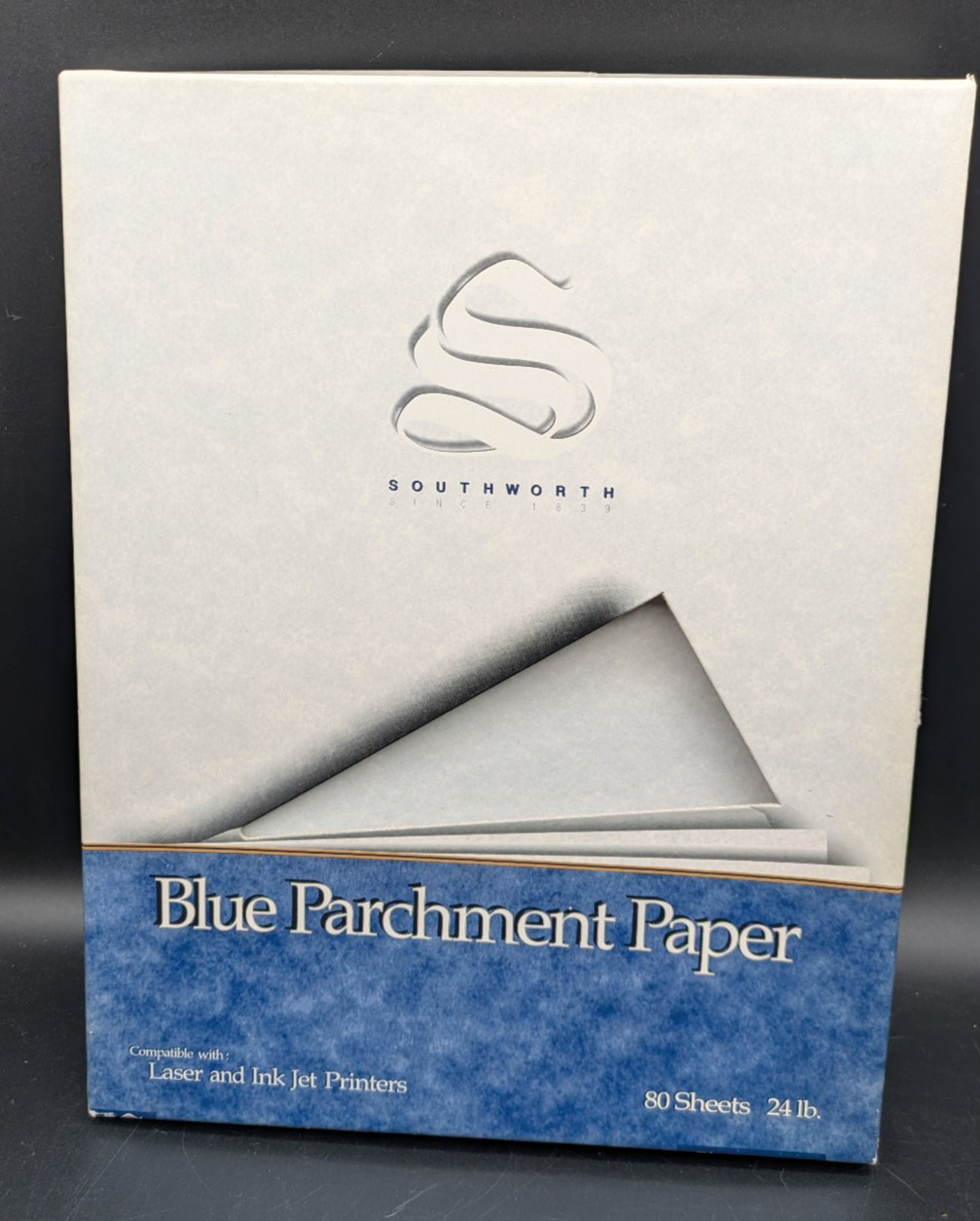 Southworth Blue Parchment Paper 24lb 8-1/2″x11″ 80Sh/PK Blue P964C NEW OLD STOCK