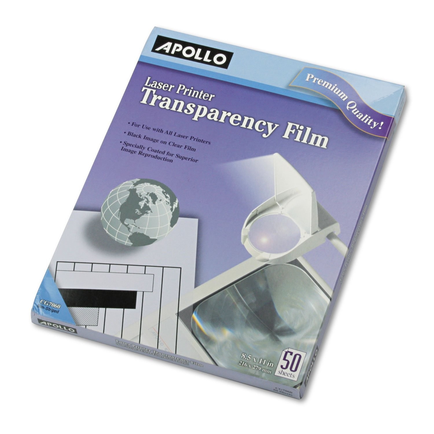 Laser Jet Printer Transparency Film, 50 Sheets for Copying and Printing