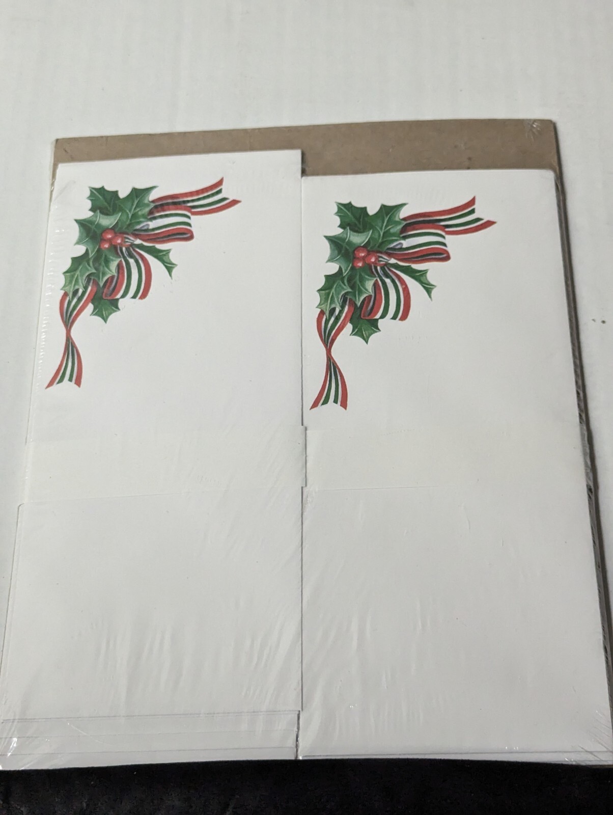 One Pkg Holiday Holly&Ivy, Ribbon Border Christmas Computer Paper & Env–16 Ct.