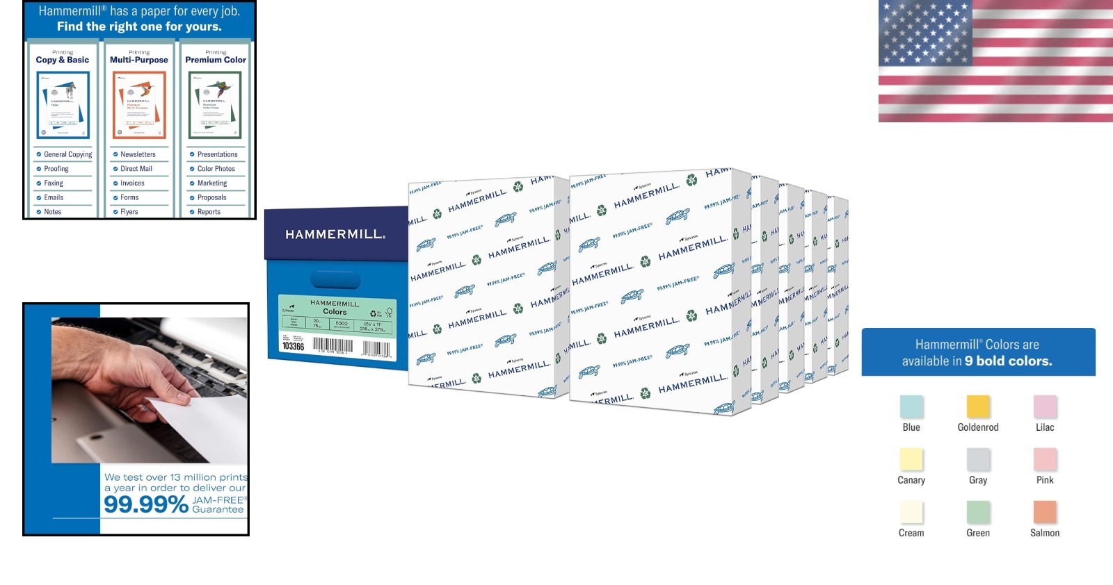 20 lb Printer Paper 8.5 x 11 Size – Made in USA
