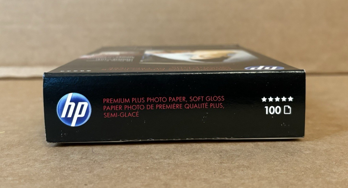 HP Premium Plus Soft Gloss Photo Paper Glossy photo paper 80lb 4×6 100pc Sealed