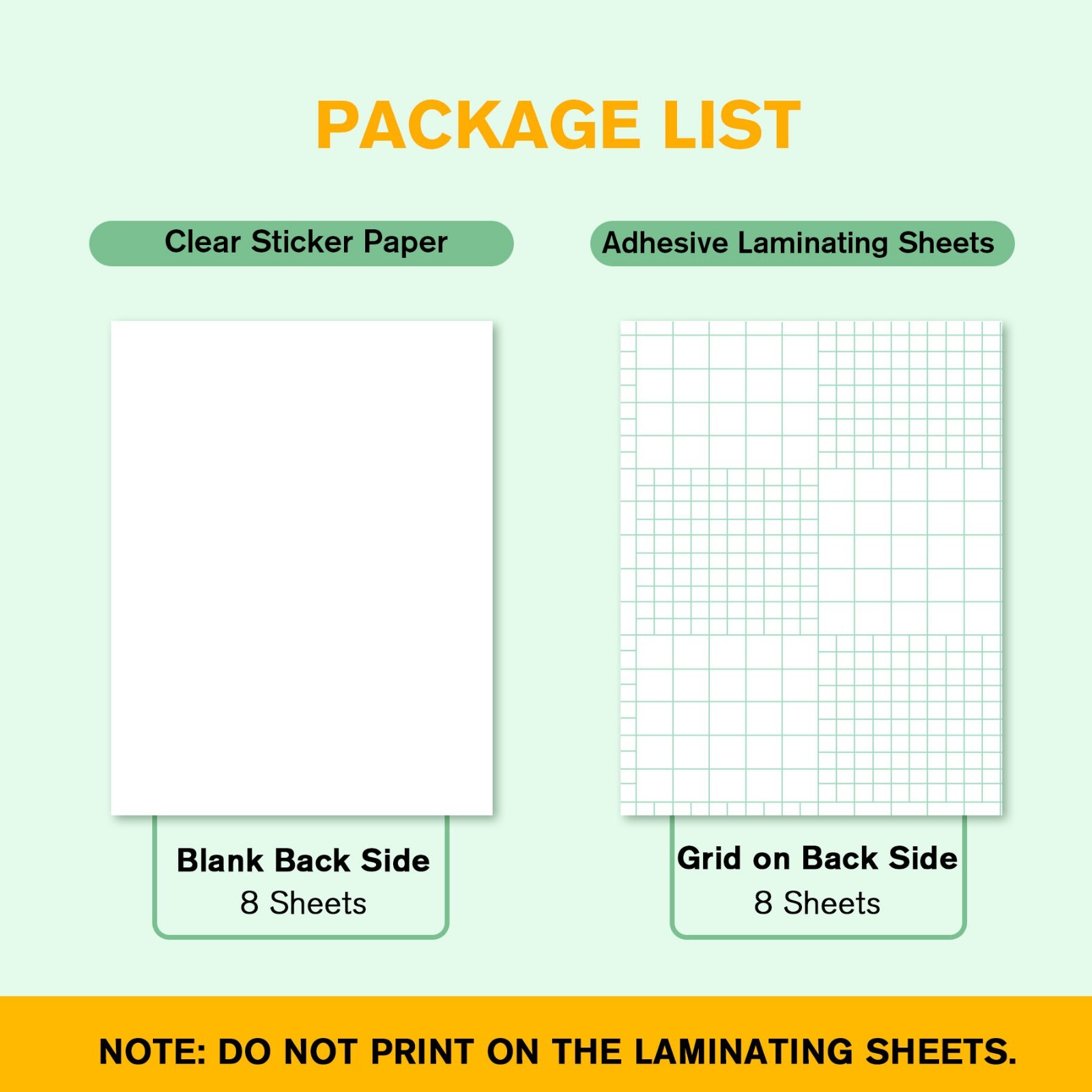 KIT Koala 100% Clear Sticker Paper for Inkjet + Self-Adhesive Laminating Sheets