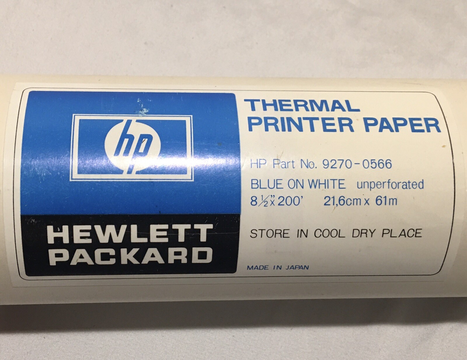 Lot Of 2 HP Thermal Printer Paper Blue On White Unperforated 8.5”x200’ 9270-0566