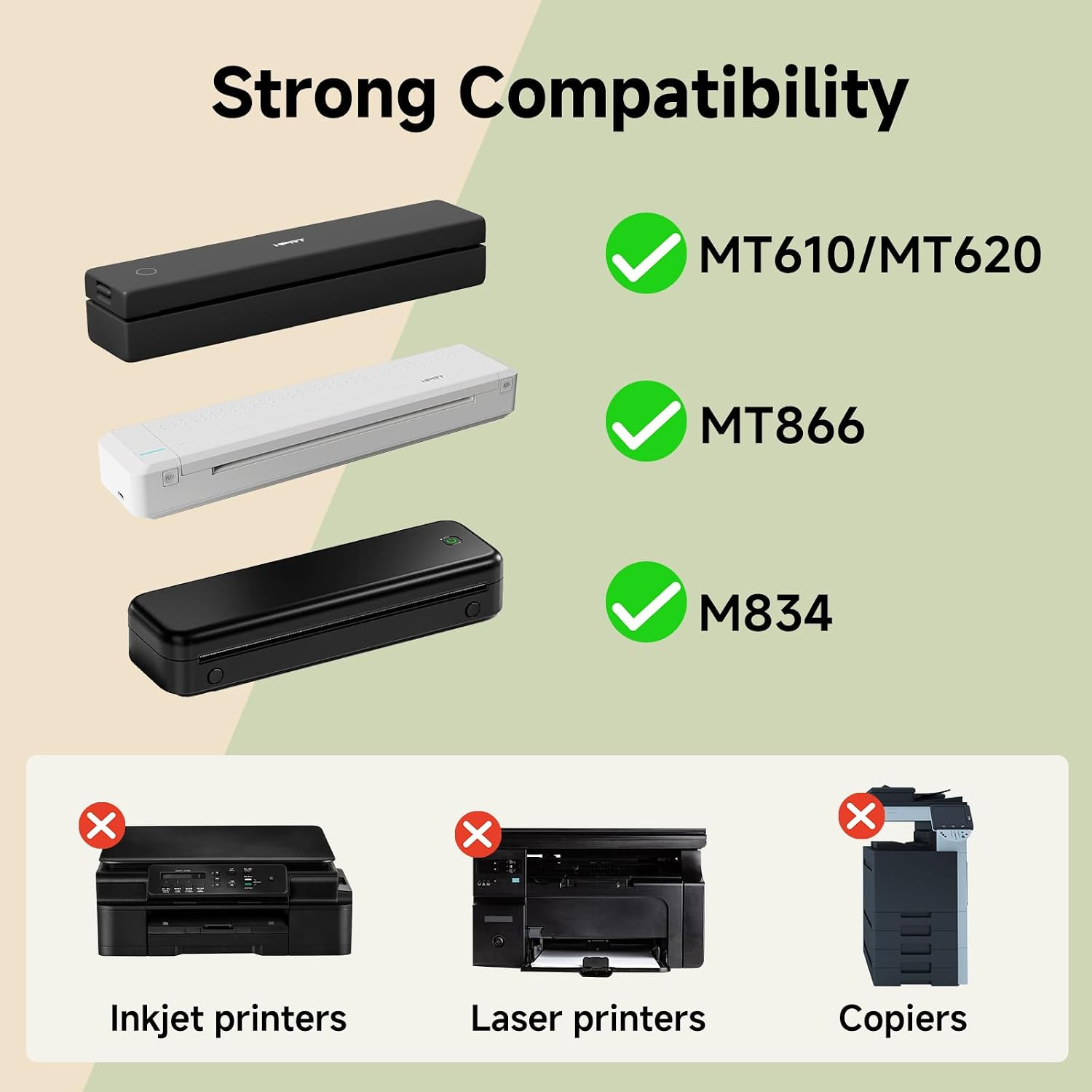 Thermal Printer Paper, 200 Sheets 8.5″x11″, BPA-Free for Various Printers