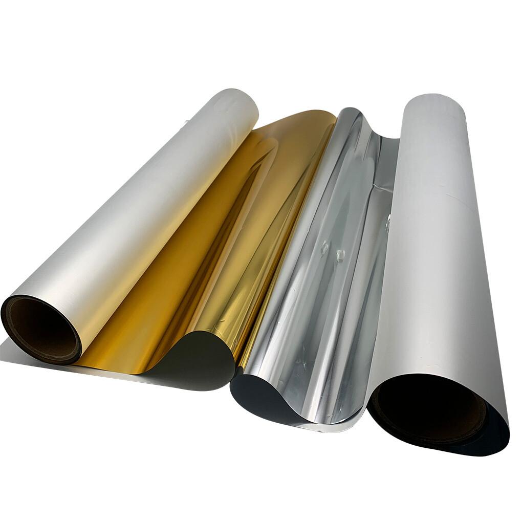 US Stock 24in x 328ft DTF Gold / Silver Foil Film Roll Cold Peel 2.95in Core