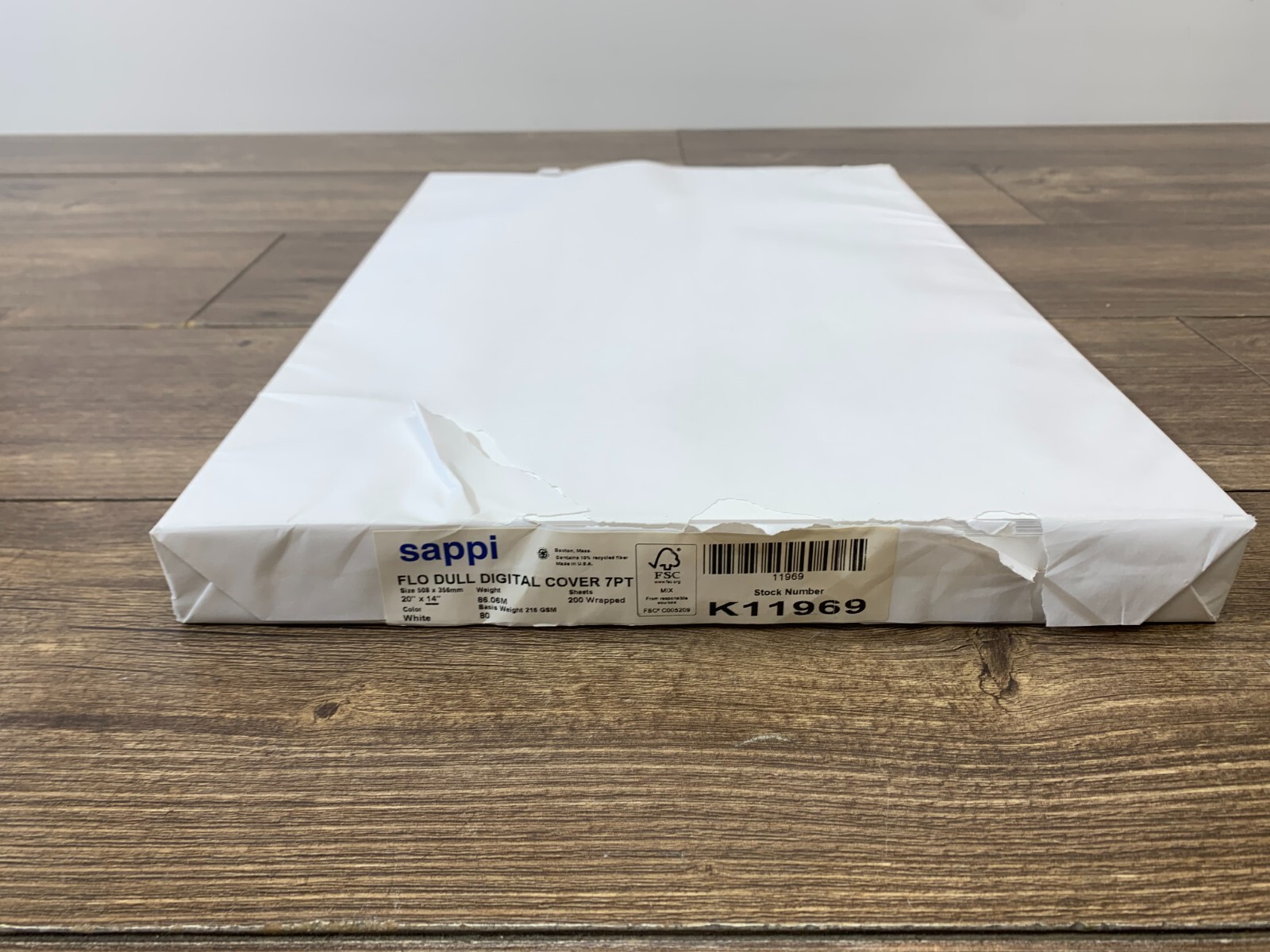 Sappi FLO DULL Digital Cover Paper White 20″ x 14″ Weight 80 Case of 200 K11969