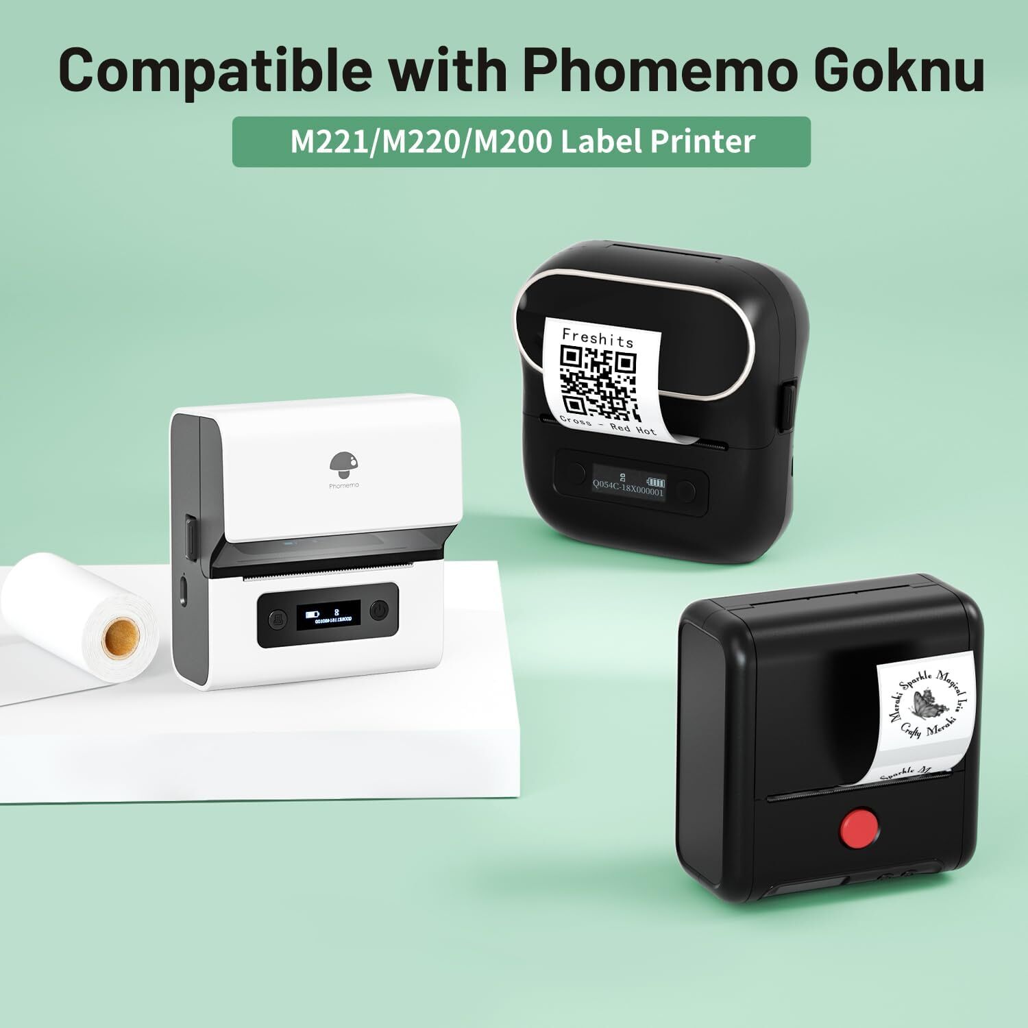 Square 70*80mm Self-Adhesive Thermal Label Paper for Phomemo M200/M220 Printer