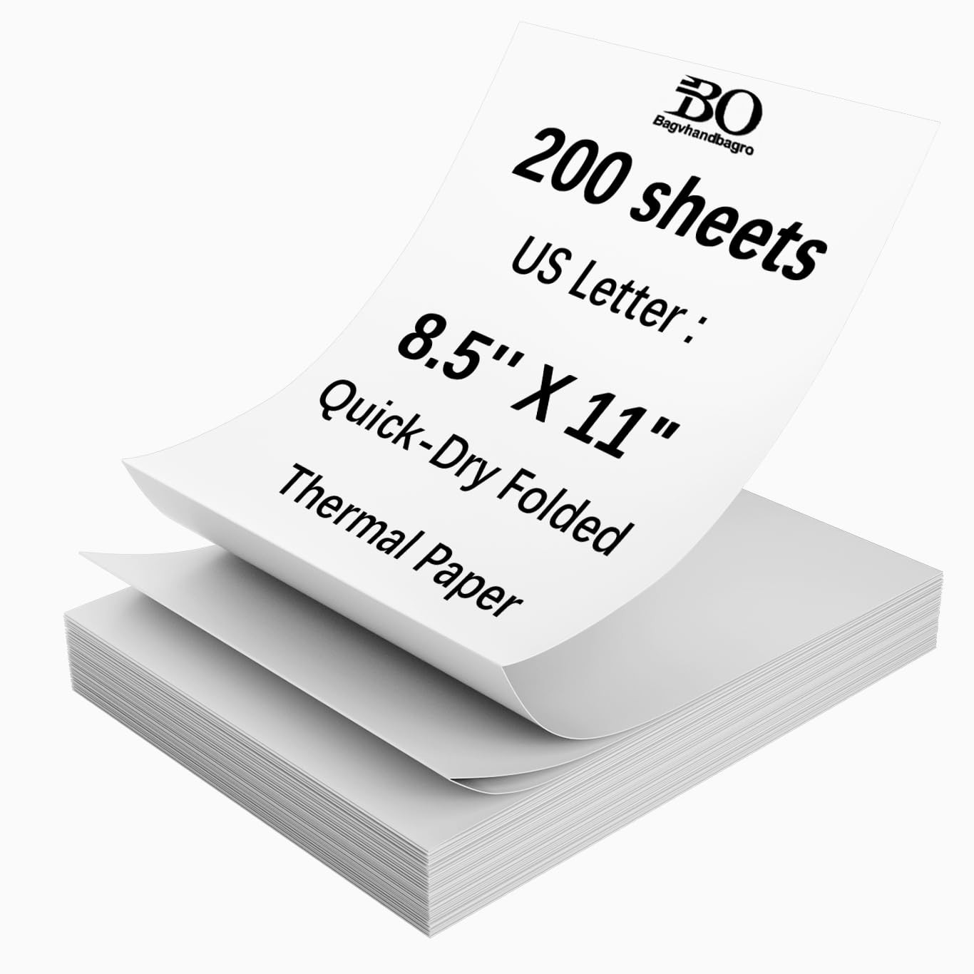200 Sheets Thermal Printer Paper 8.5×11″ US Letter Size, Continuous Folded Print