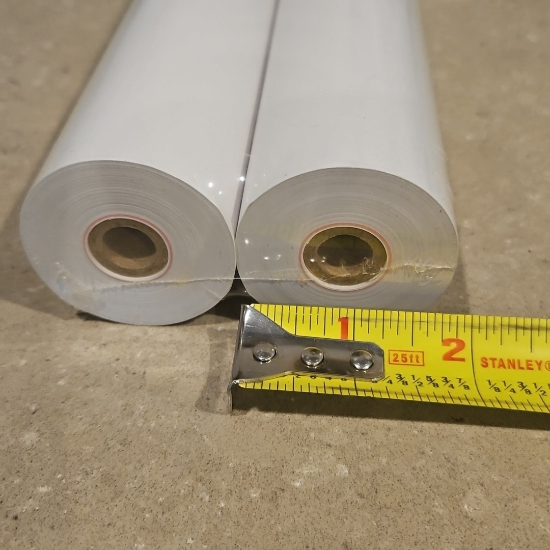 IBM PC Compact Printer Paper Thermal Paper 8 1/2 wide 25m Long Roll – 2 Rolls