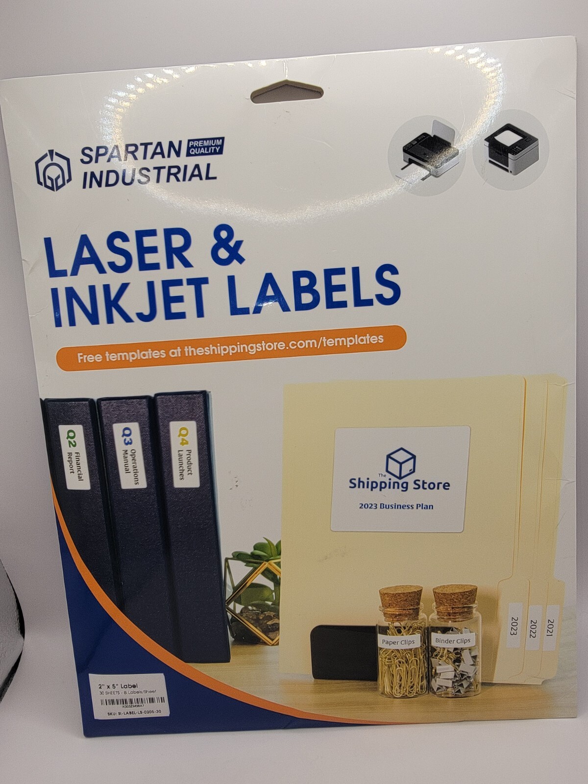Printable Laser and Inkjet Labels – White Sticker Labels – 2″ X 5″ 30 Sheets