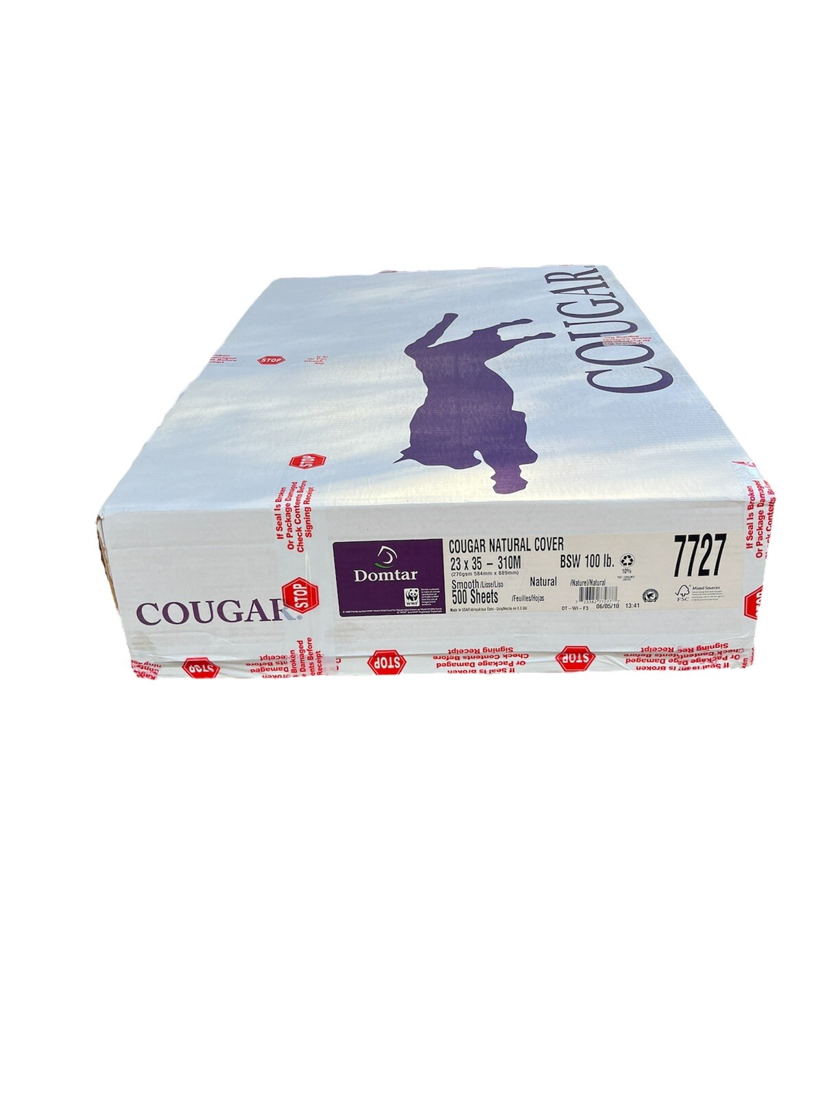 Domtar® Cougar™ Natural Opaque Smooth 100 lb. Cover 23×35 in. 500 per Carton
