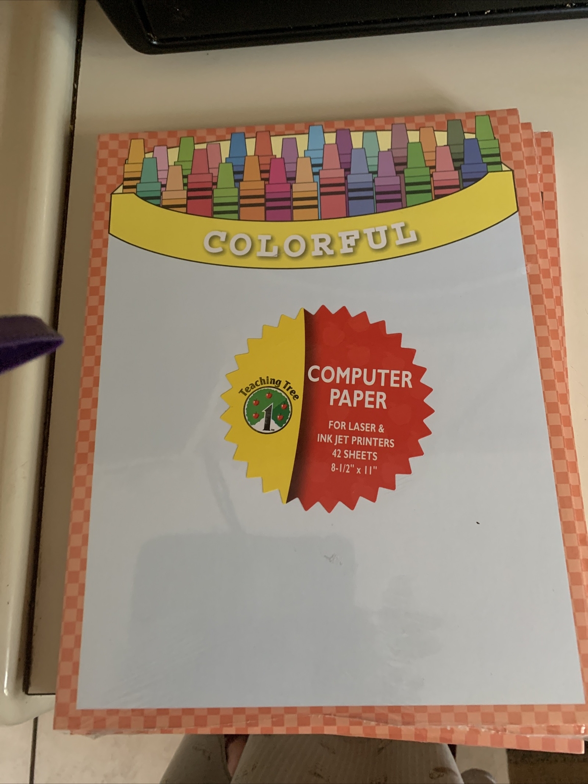 Colorful Crayon Design Laser & Ink Jet Computer Paper 42 Sheets