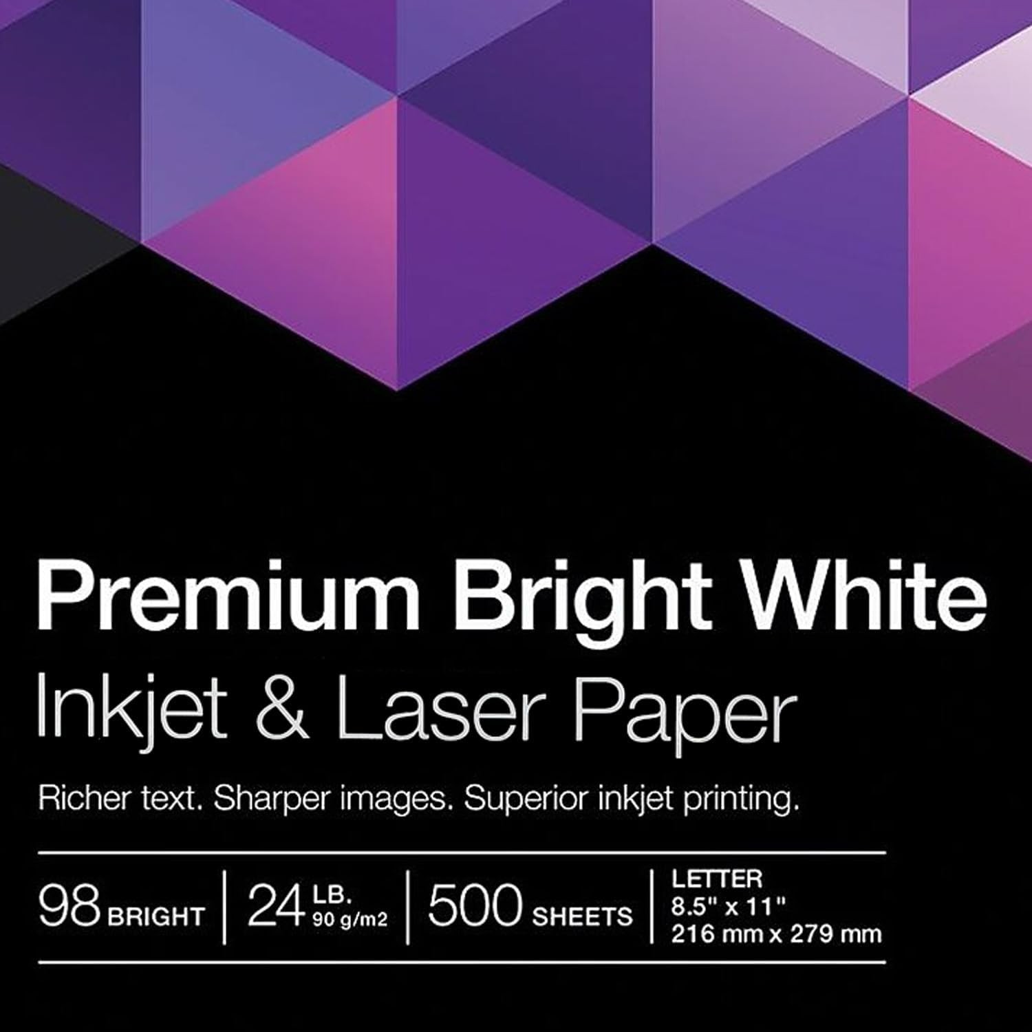 Versatile 8.5×11 Paper – 500 Sheets, 98 Brightness, Uncoated Finish