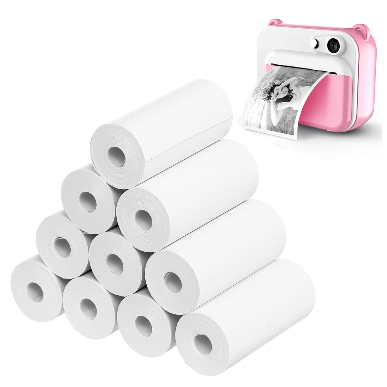 12 Rolls Thermal Print Camera Paper White Refill Printing Till Credit Card