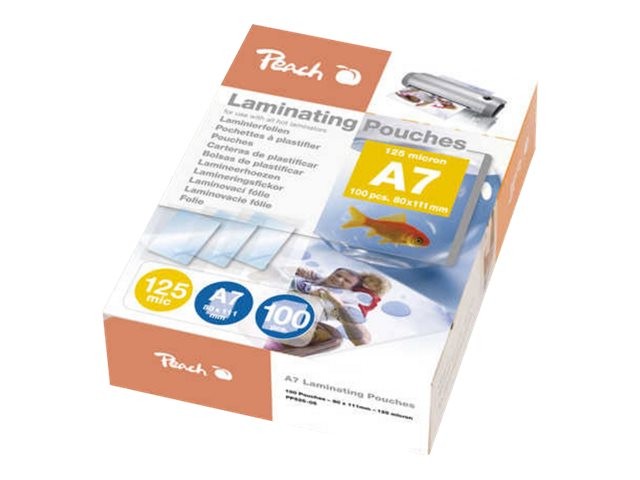 Peach Laminating Film A7 125mic PP525-05 Glossy 100pcs Film A7 510323