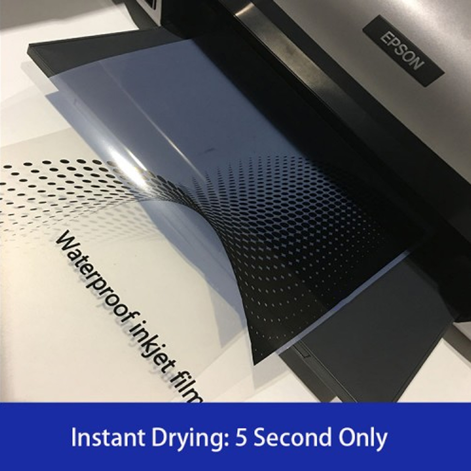 50 Sheets，13×19，Waterproof Instant Dry Inkjet Milky Transparency Film