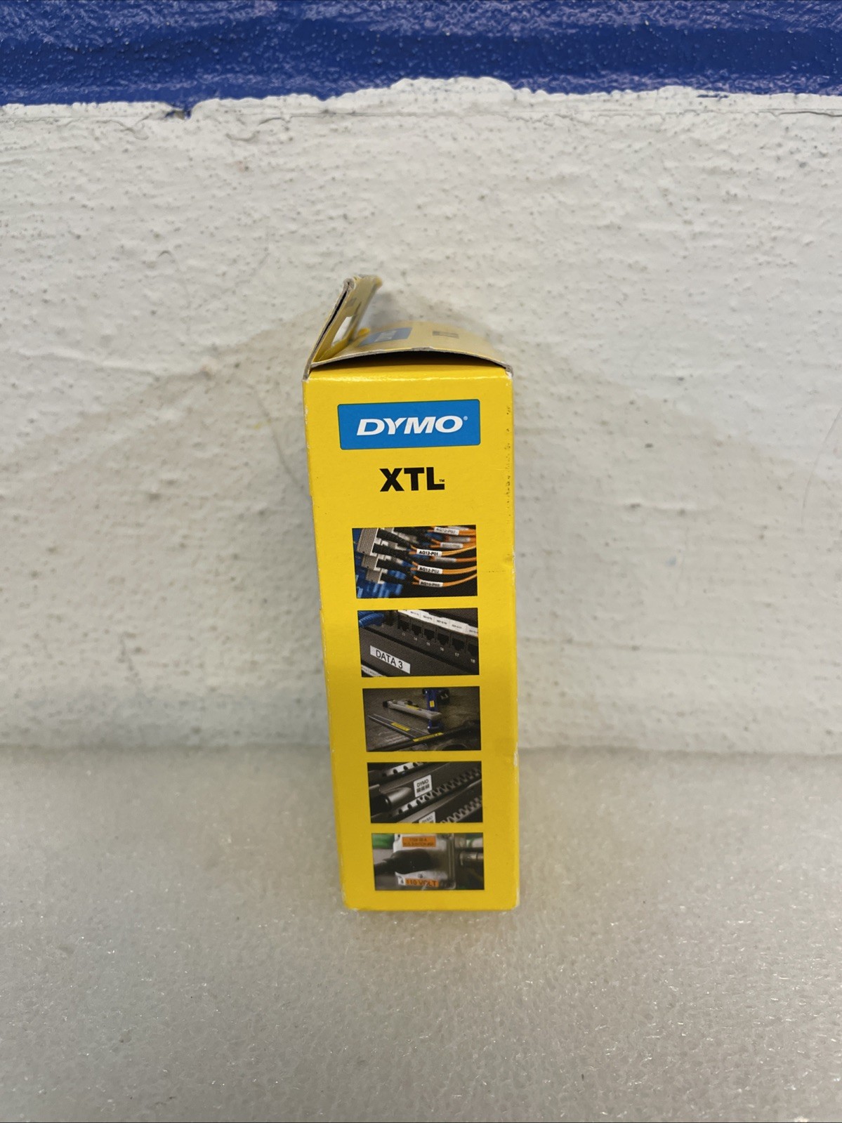 Dymo 1868743 XTL 24mm x 7m All-Purpose Vinyl Black on Clear New