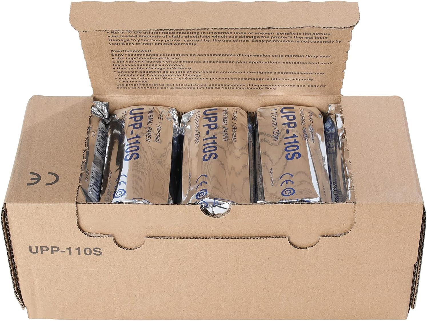 UPP-110S Type I Black and White Video Thermal,Ultrasound Film/Media 10 rolls/bx,