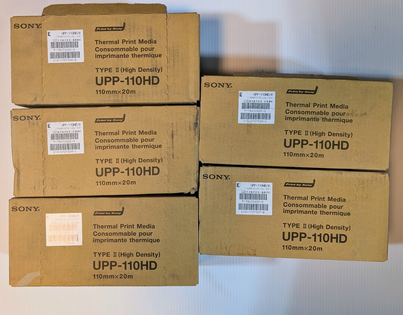 50 New Sony UPP-110HD Ultrasound Thermal Film Paper Type II 10 Rolls/Box Sealed