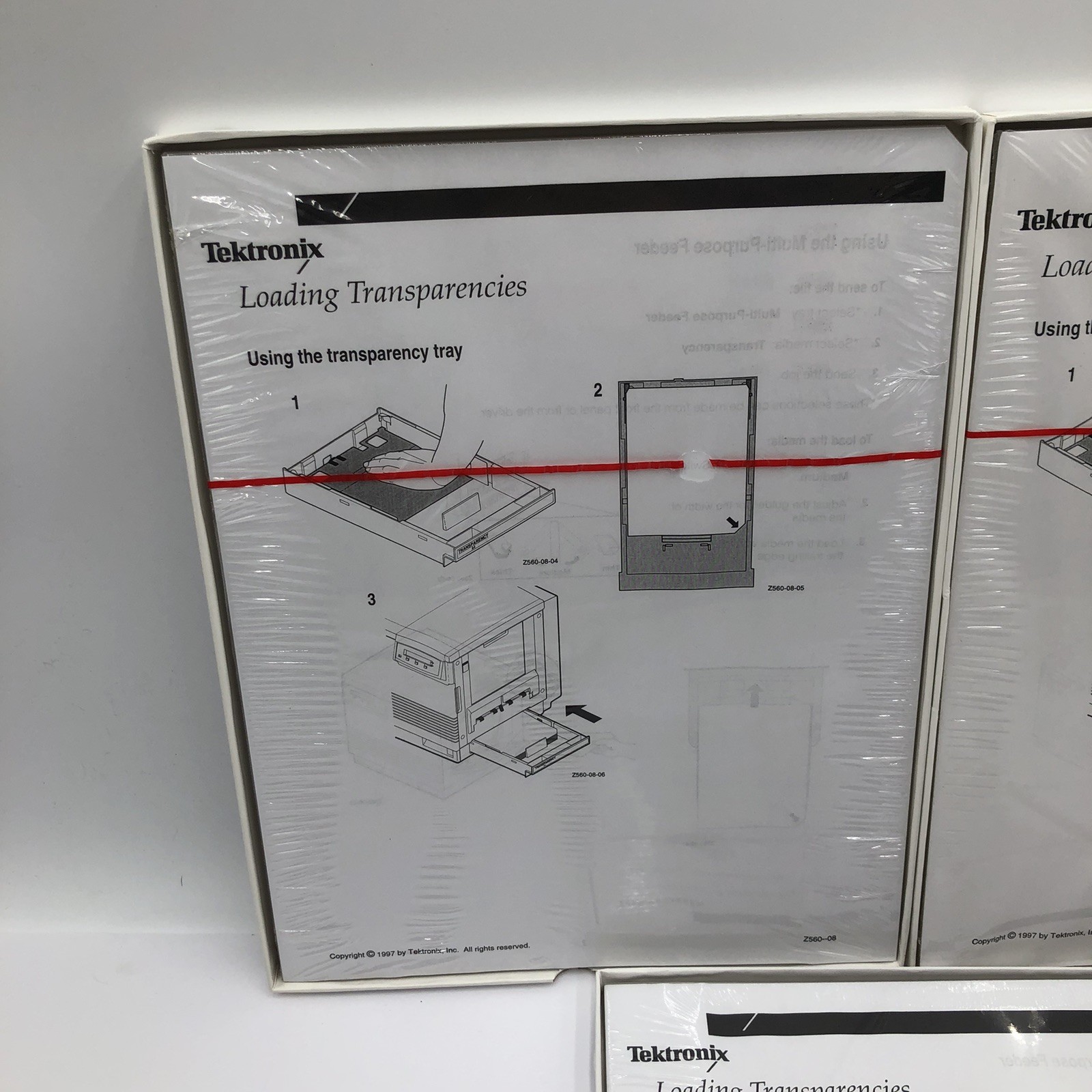 Tektronix Phaser 560 Transparency Film A-Size 8.5×11” Three Boxes Open Box