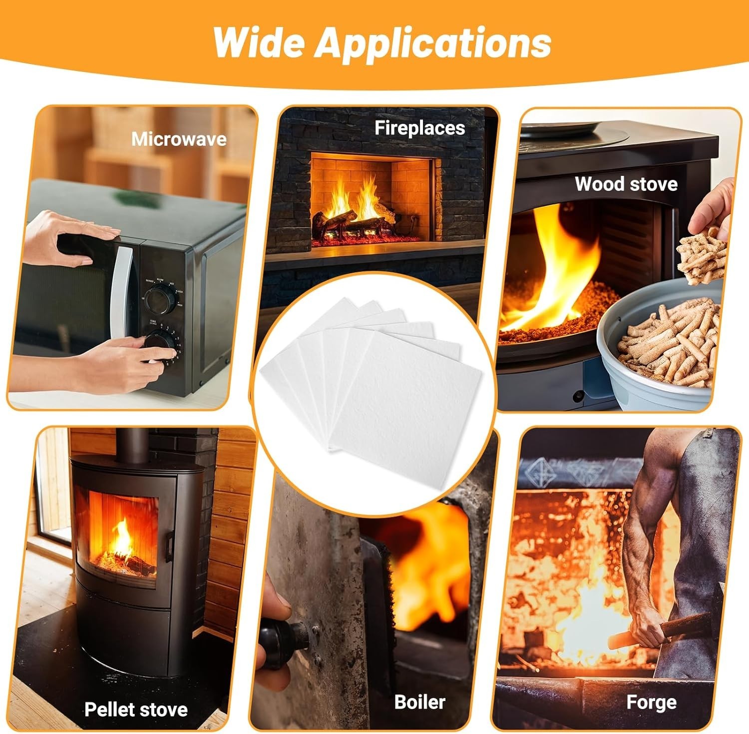 DIY 10 Pack High-Temperature Gasket Paper Sheets for Stoves and Furances 11×12