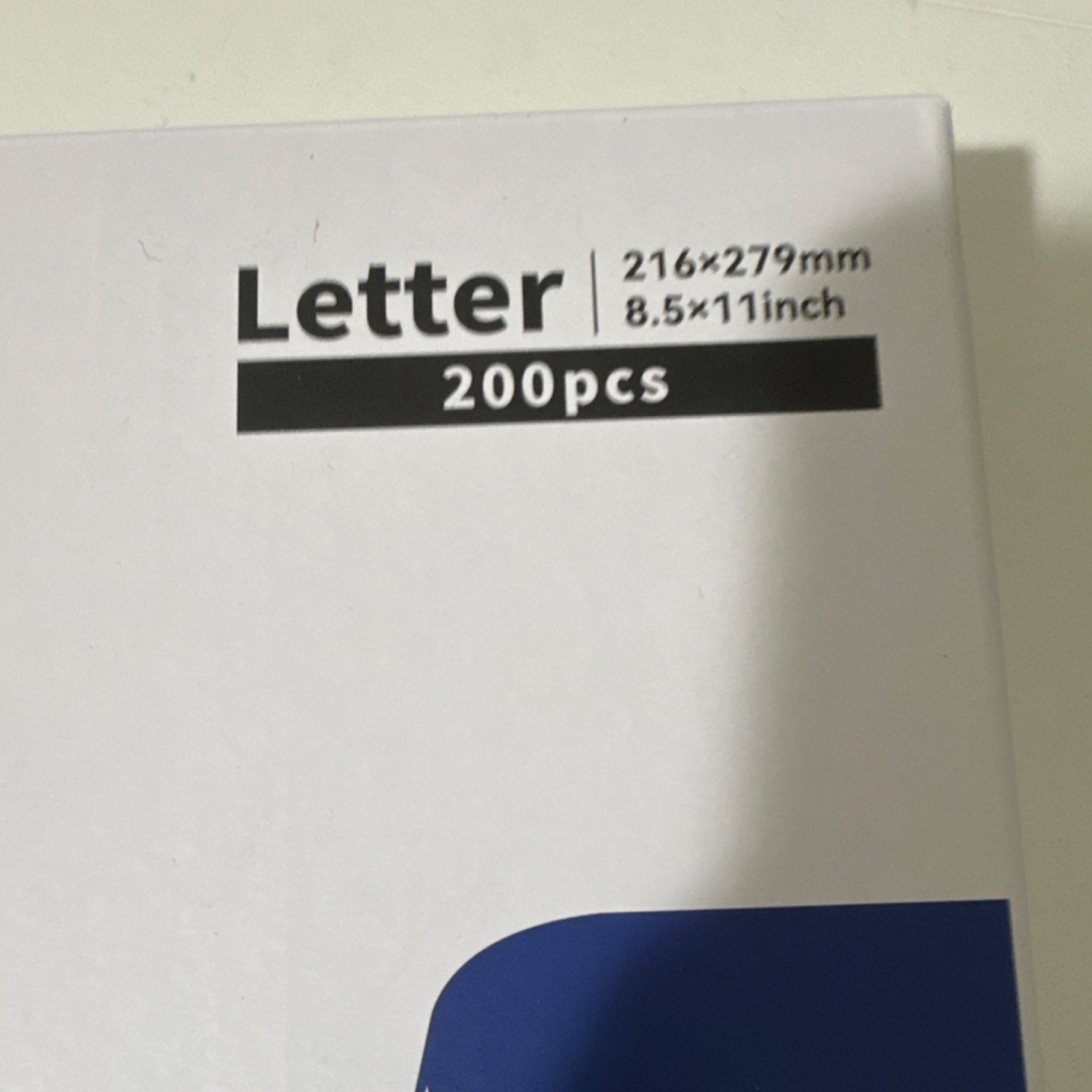 Thermal Printer Paper Letter Size 8.5×11 in White 200pcs Q22-ZD2-RMSG10-LTRM8