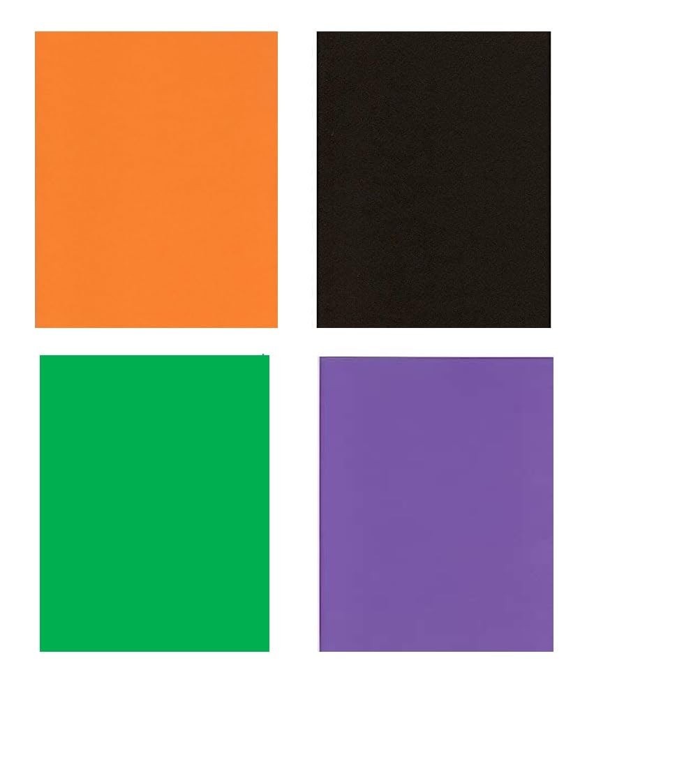 240gsm A4 Halloween Box – Flame Orange, Black, Billiards Green and Intense…