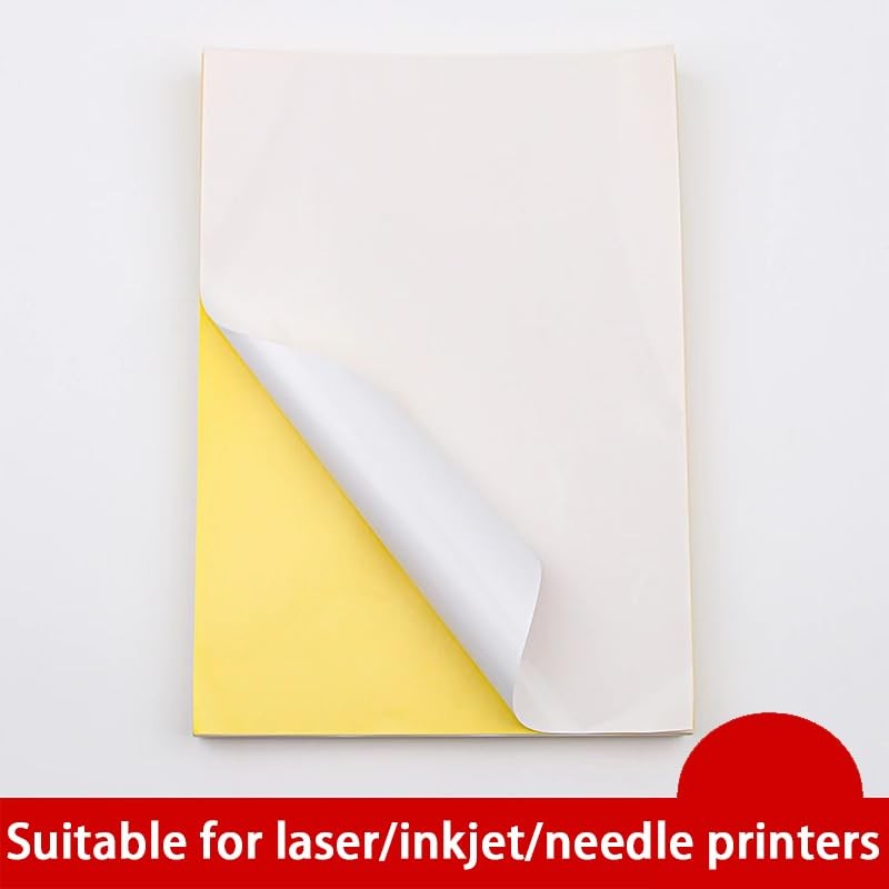 ZGBZCL Sticker Paper for Inkjet 40 Sheets 8.5″ x11” Matte White