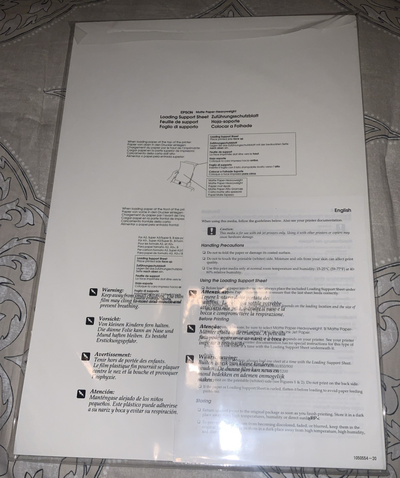 Epson Professional Media 13 x 19 Super B S041263 Professional MATTE 50 Sheets