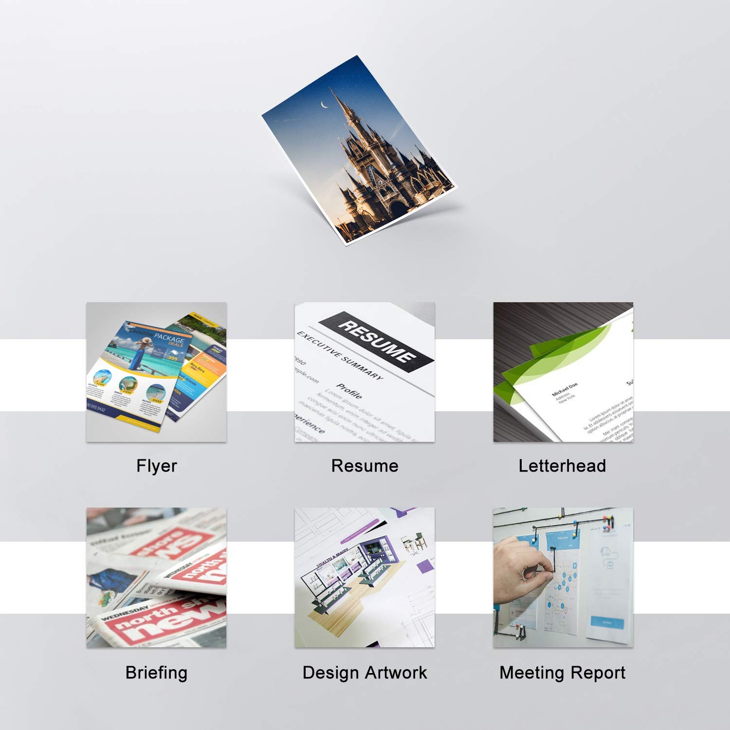 100 Sheets 13×19 Inches 6.5Mil Matte Thin Inkjet Paper for Photo Printing