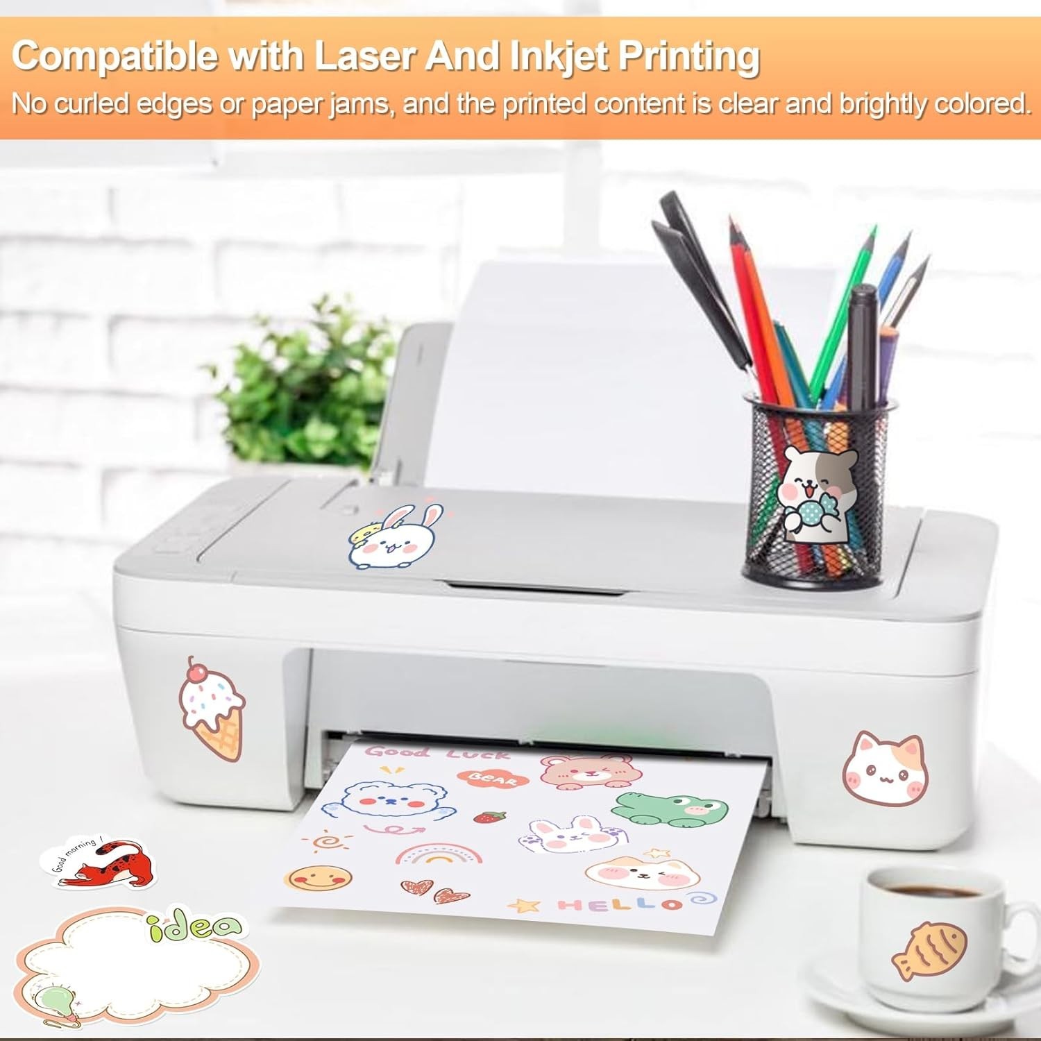 Matte Printable Shipping Labels – 40 Sheets, 5.5×8.5 for All Printers