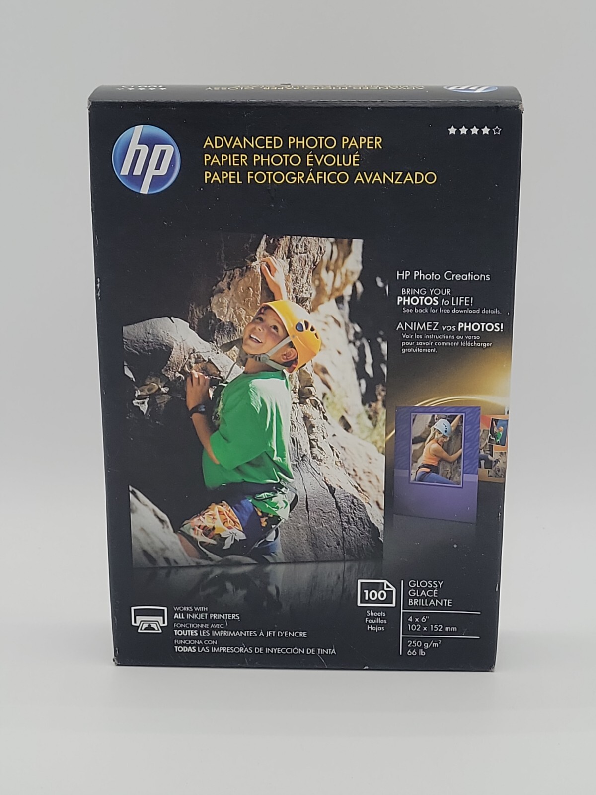 HP Advanced Photo Paper 4”x6” Glossy 100 Sheets Brand New Sealed