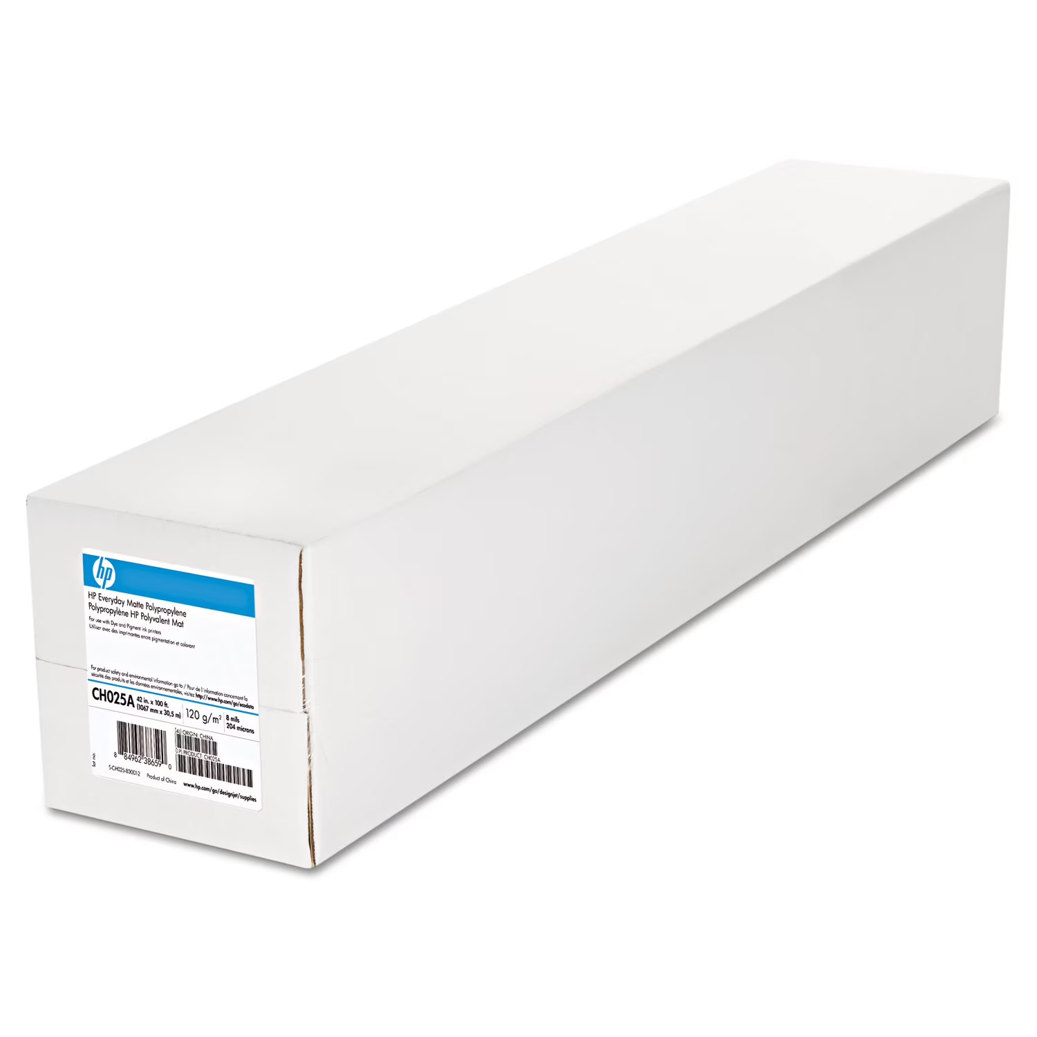 HP Everyday Inkjet Print Matte Film 42″ x 100 ft Matte 2 Pack, CH025A