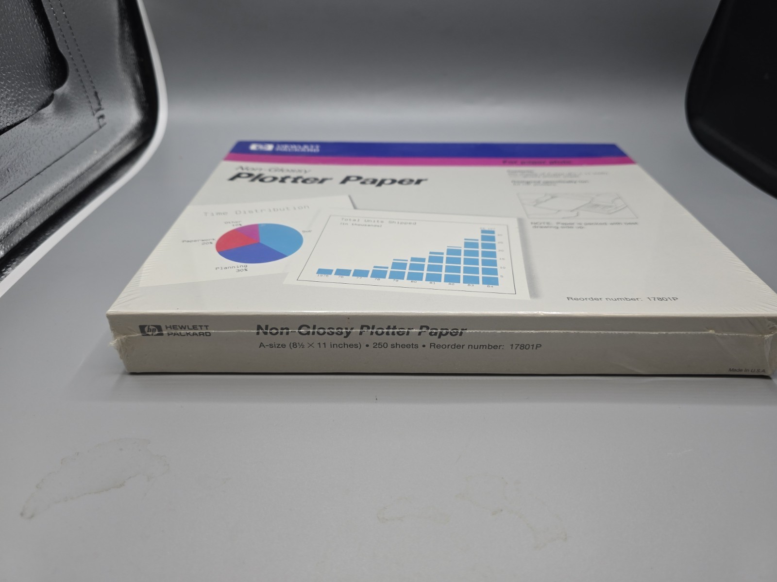 New Hewlett-Packard Non-Glossy Plotter Paper 8.5” x 11” Sealed Reorder # 17801P